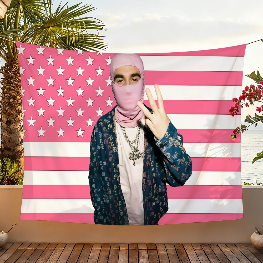 Rapper Michal Matczak Mata USA flag For Garden Party Living Room Home Wall Decor Banner Bedroom Outdoor Tapestry