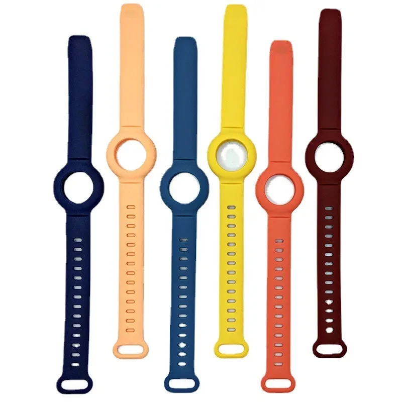 Etui na Apple AirTag silikonowy pasek Air Tag bransoletka chroniąca przed zgubieniem pokrowiec ochronny dla dzieci lokalizator lokalizator zegarka