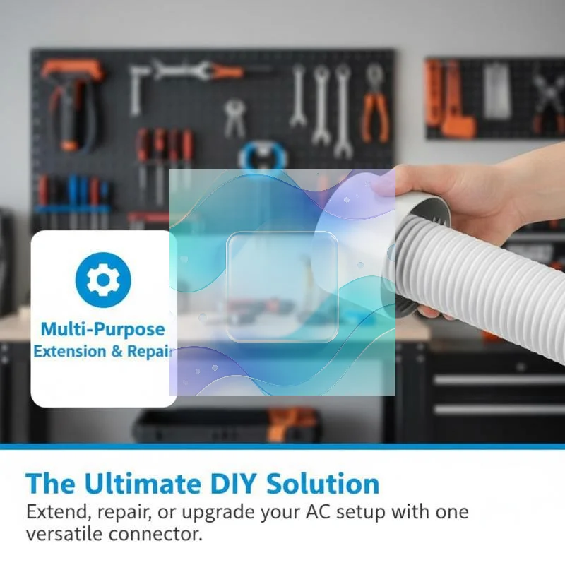 Universal Portable AC Exhaust Vent Pipe Flexible Stretch Replacement Hose for Indoor Outdoor Mobile Air Conditioners