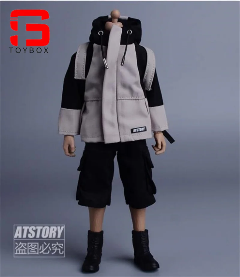 ATStory 1/12 Mannelijke Rits Outdoor Jas Kleding Model Fit 6 ''BJD Notaman Asi 3.0 NWTOYS VTOYS Soldaat Action Figure Body poppen