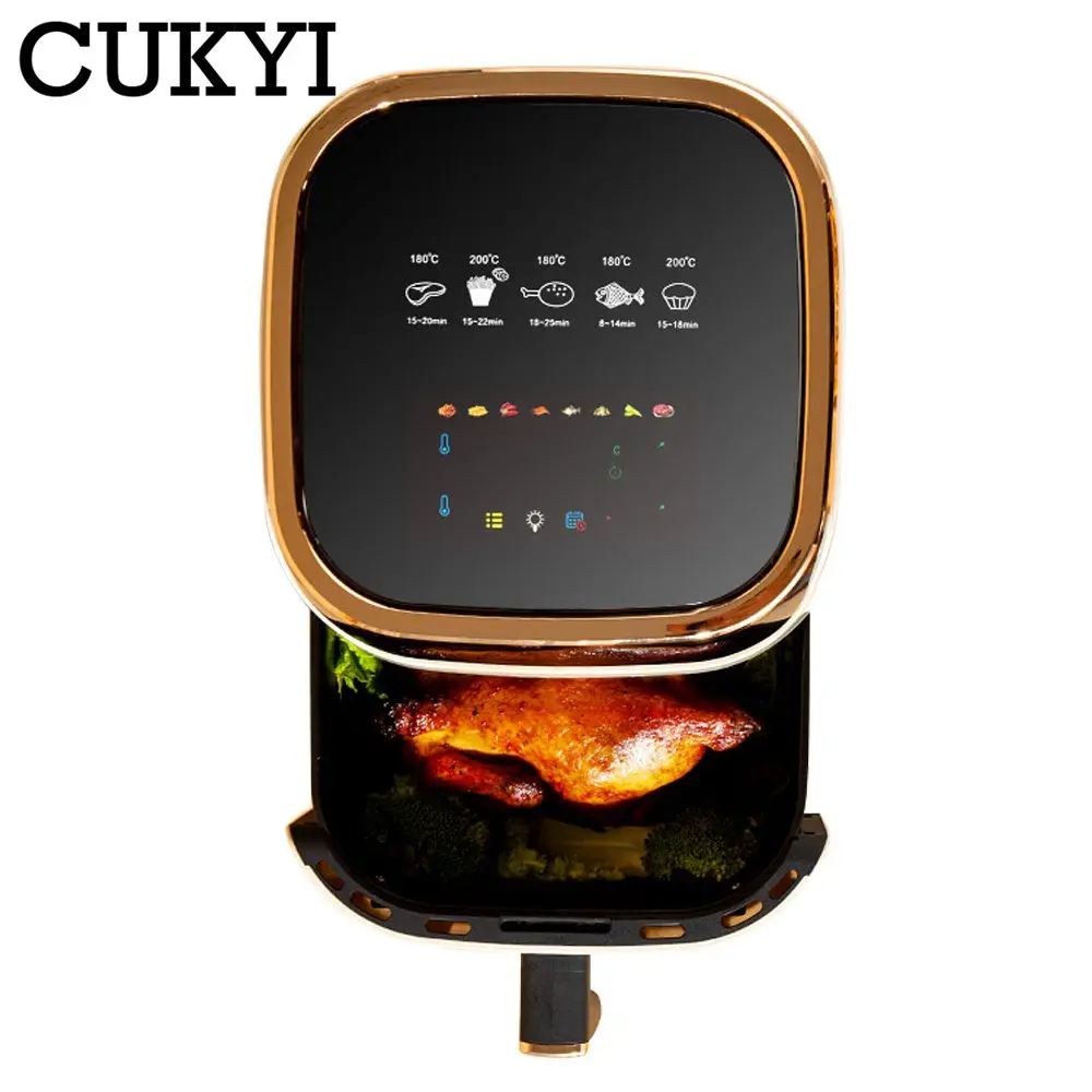 CUKYI 9L Household Air Fryer Electric Baking Oven Automatic Cooking Machine French Fries Maker Fruit Dryer BBQ Machine Oil Free