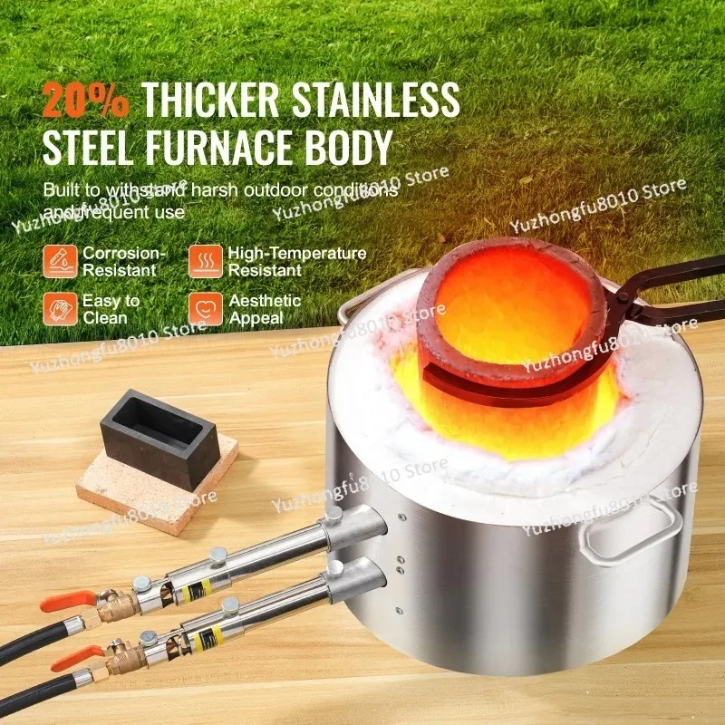 16KG Large Capacity Metal Melting Furnace Kit Home Foundry Kiln For Gold Silver Copper Scrap Metal Casting Recycle