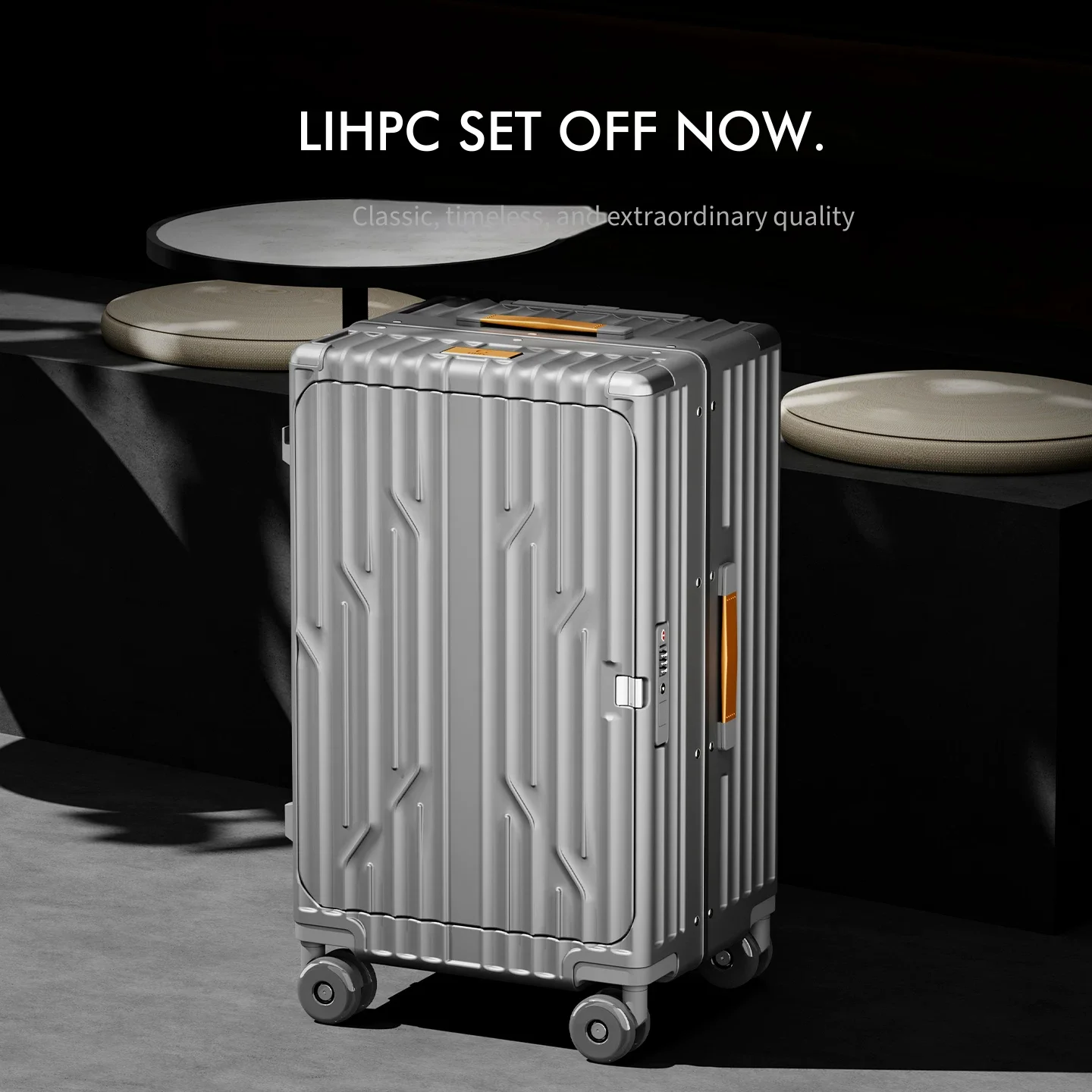 Large Capacity Side‑Opening Trolley Luggage Spinner Wheels Combination Lock Travel Suitcase for Men Women Carry‑on Boarding Case