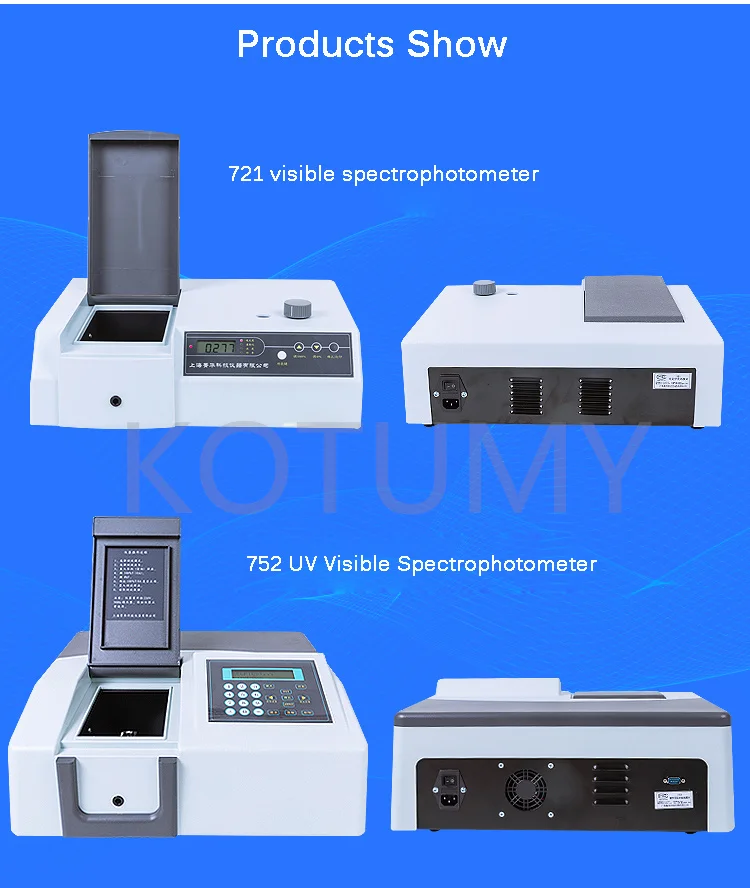 Portable Digital UV-Vis Spectrophotometer 721 722N 722S 7230G 723 752 Spectrometer