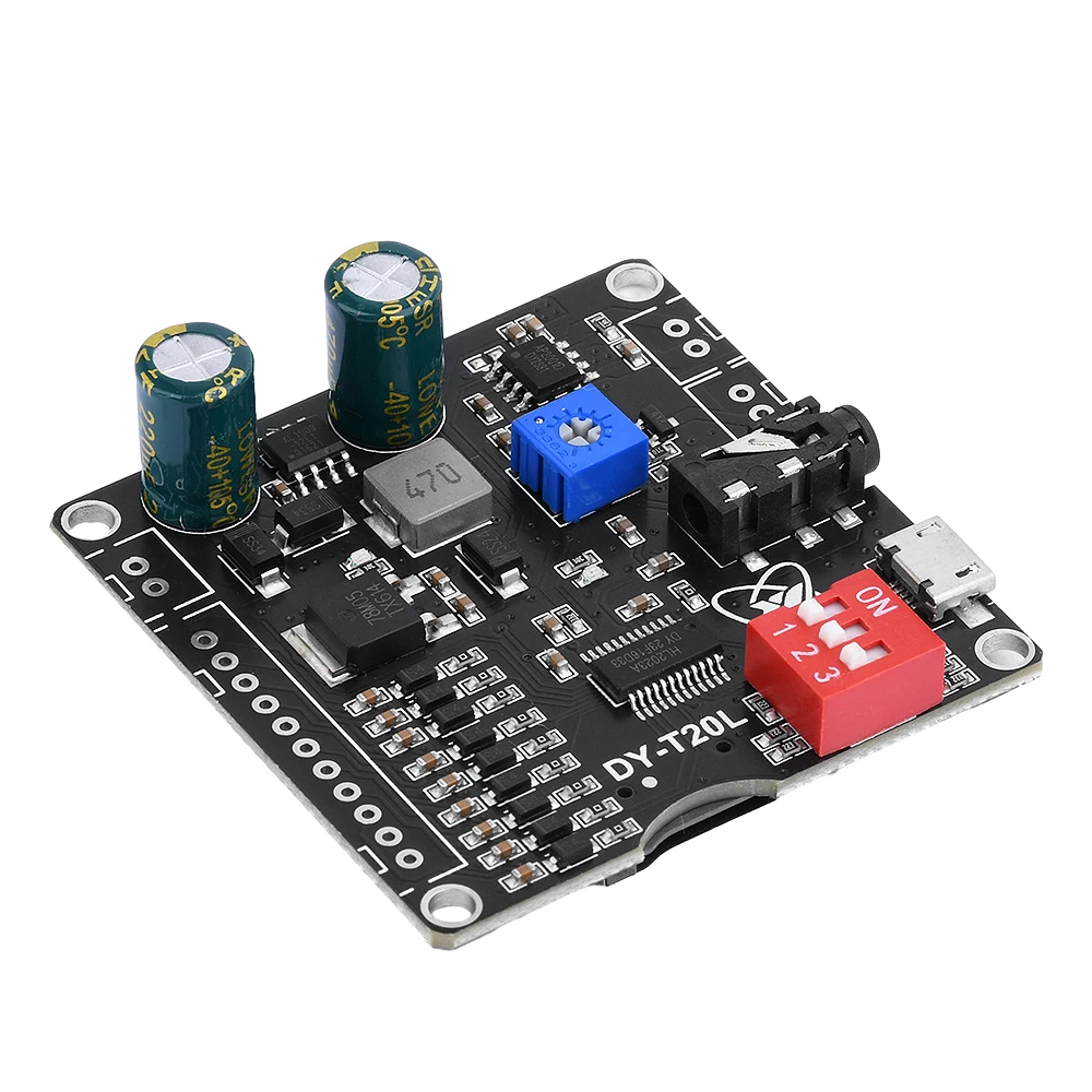 

DC6-35V Voice MP3 Playback Control Module, One-On-One Trigger Audio Module Supports Usb Flash Drive And TF Card T20L Micro USB