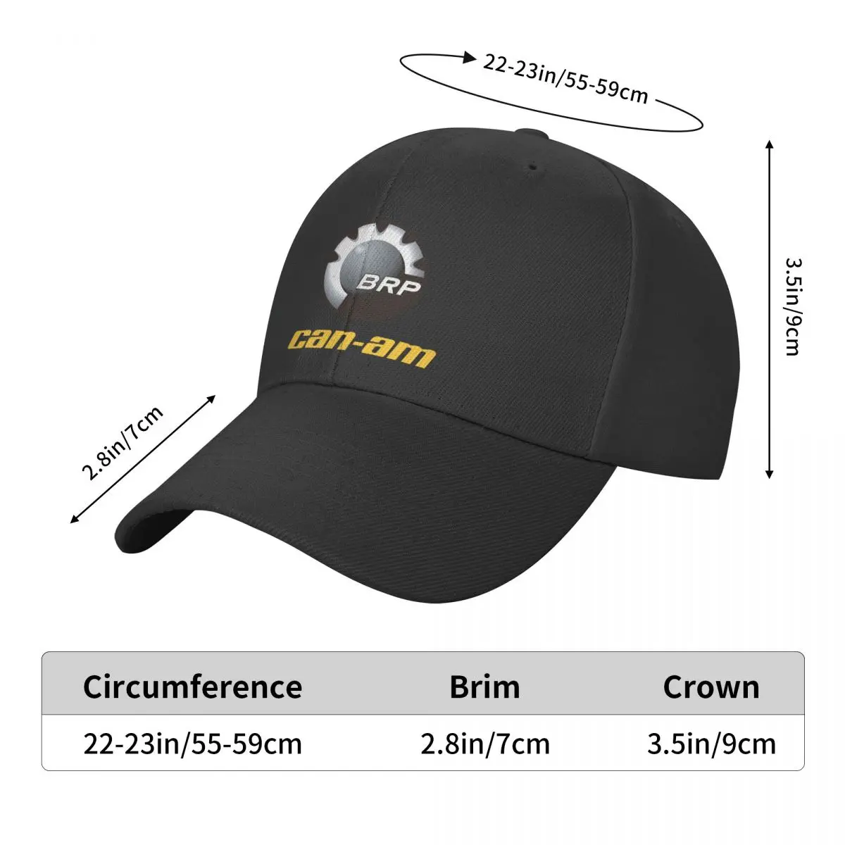 Custom BRP ATV Can Am Logo Baseball Cap Women Men Adjustable Dad Hat Summer Outdoor Snapback Caps Hats