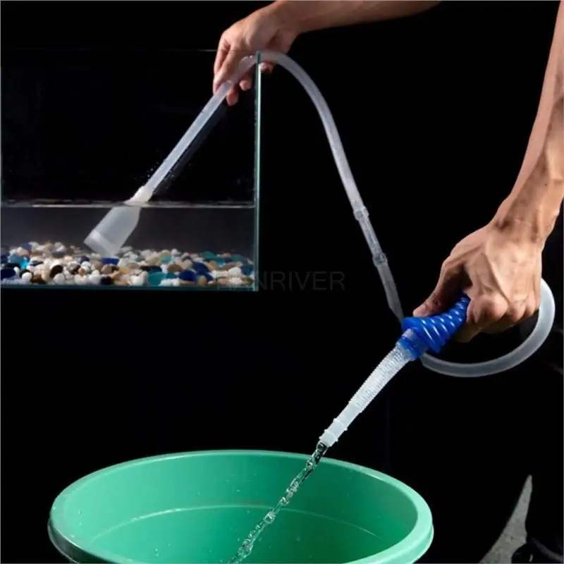 1.7m Aquarium Fish Tank Vacuum Gravel Water Filter Cleaner Siphon Pump Manual Cleaner Pump Safe Vacuum Easy Operate Pet Product