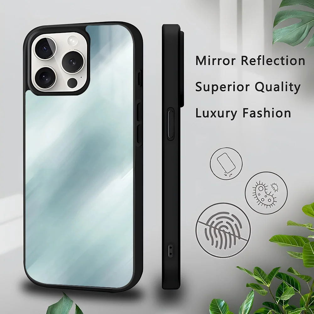 Blue Green Premium Minimalist Design Phone Case Strong Magnetic For IPhone 16 15 14 13 Pro Max 11 12 Mini Alex Mirror For Magsa