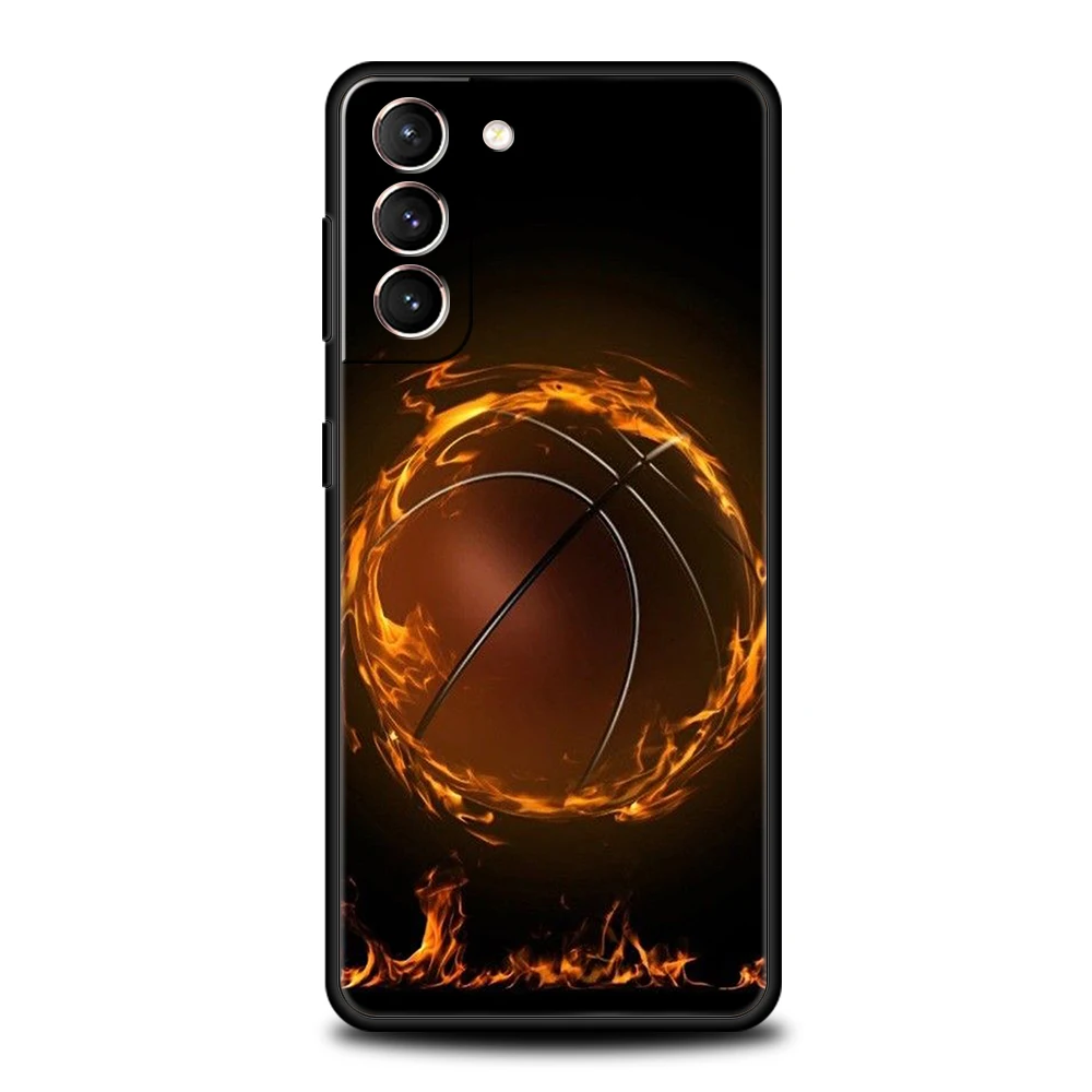 삼성 갤럭시 S24 S23 S22 S20 S21 FE 울트라 S10 S10E S9 S8 플러스 5G 실리콘 충격 방지 휴대폰 커버, 축구 스포츠 케이스