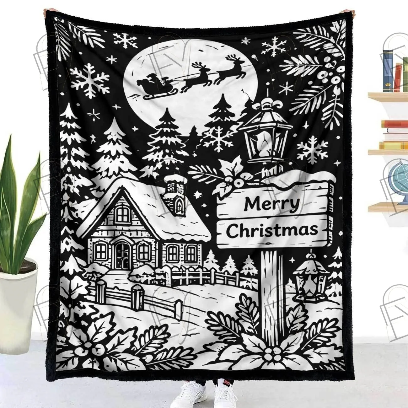 DIY Coloring Blanket Ocean Sea Turtle Starfish Coral Reef Mandala Sketch Unfinished White Flannel Throw Blanket
