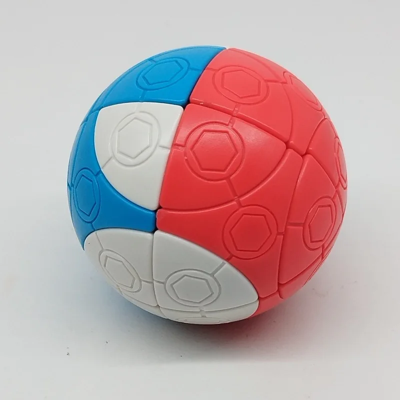 [wisdom] 2x2 esférico 2x 2 cubos de três cores 75mm bola mágica espanhola 2x2 cubo esférico quebra-cabeça infantil brinquedo presente brinquedo fidget