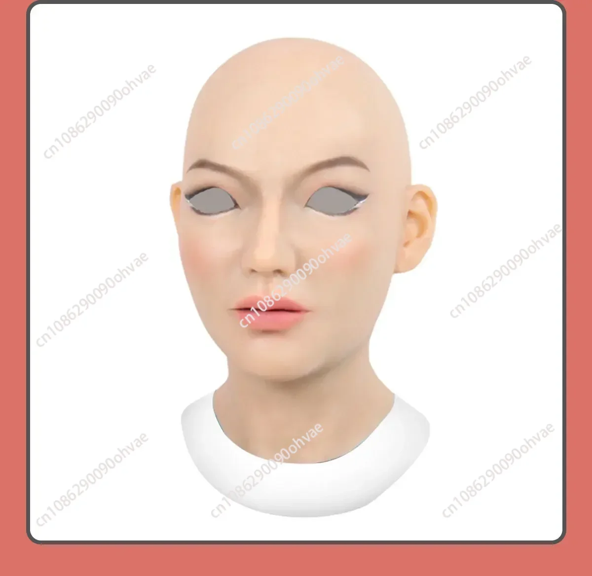 New Adult Full Head Mask Bald Female Shape of Silicone Dress Headwear Halloween Cosplay Accessories Mask Fake Girl Mask