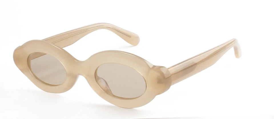 Luxus Dicke Gemischte Acetat Oval Polarisierte Sonnenbrille Frauen Trendy UV Schutz Brillen Stilvolle Schild Für Männer lentes de sol – Detail 9