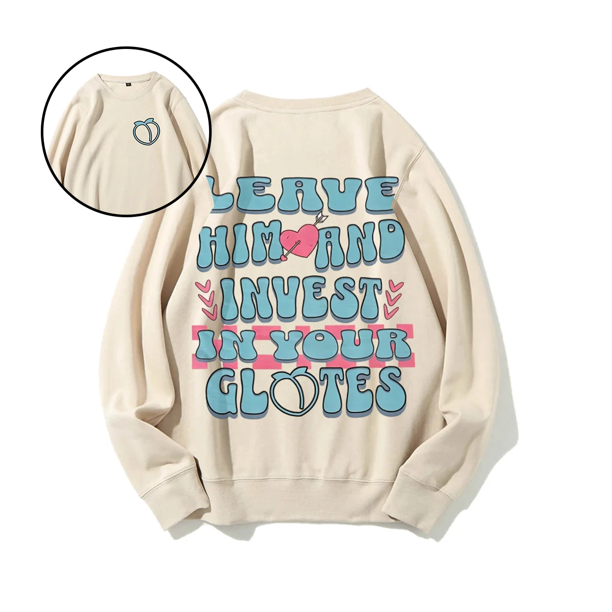 Leave Him And Invest In Your Gloves Sweatshirt Women Graphic Sweatshirt Funny Quote Pullover Autumn Winter Trendy Women Clothing
