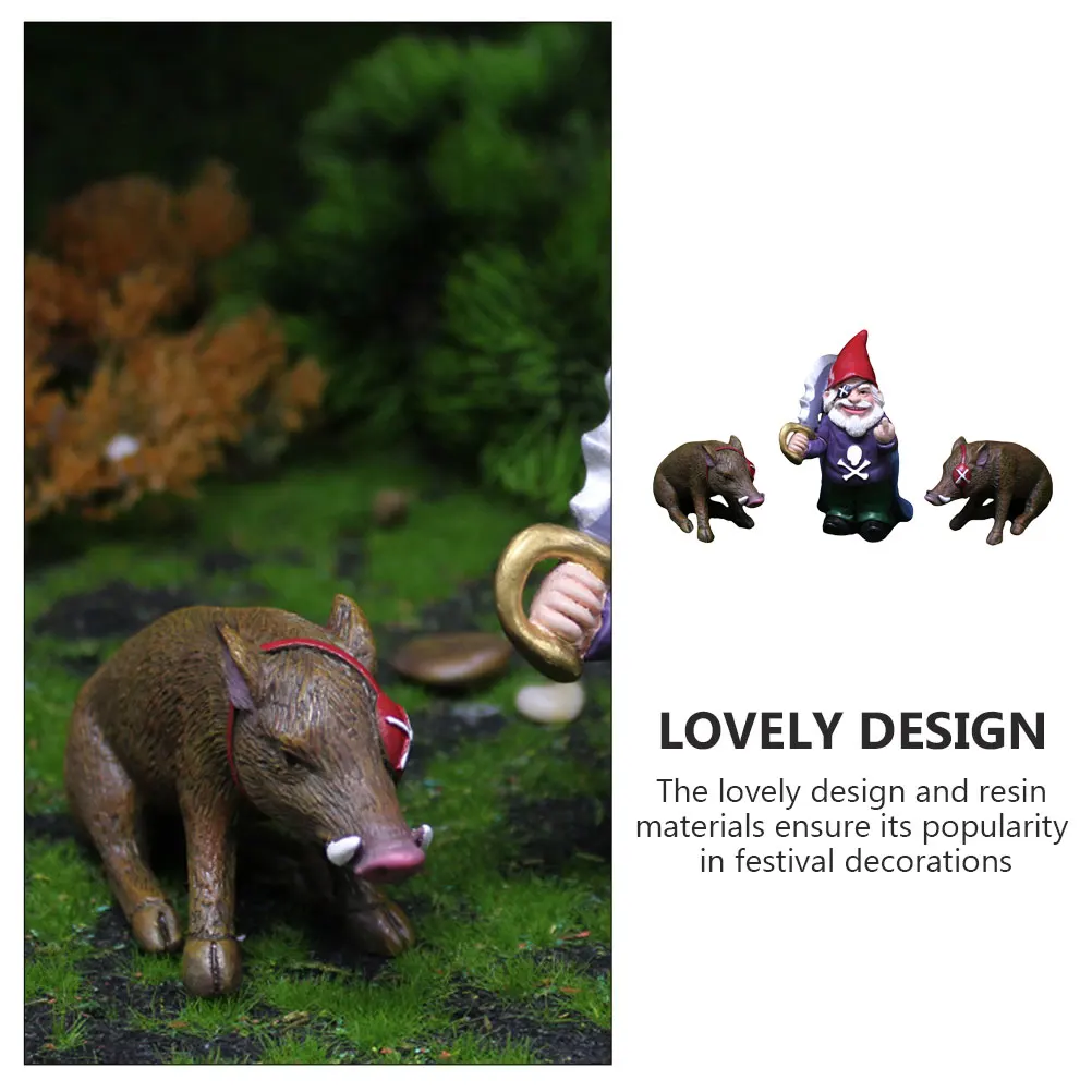 

Mini Gnome Gnomes Garden Decor Pirate Gnomes Resin Crafts Garden Decor Outdoor Solar Light Small Decorations Gifts