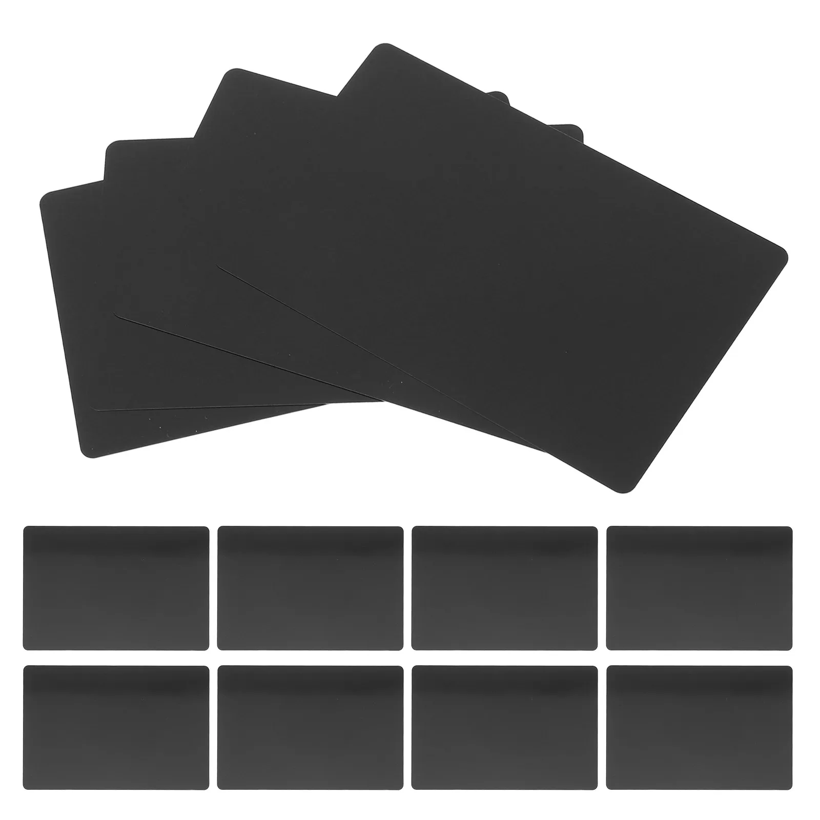 100Pcs Laser Marking Aluminum Sheet High Purity Black Engraving Blanks 3.4x2.1in Metal Rectangle Plates DIY