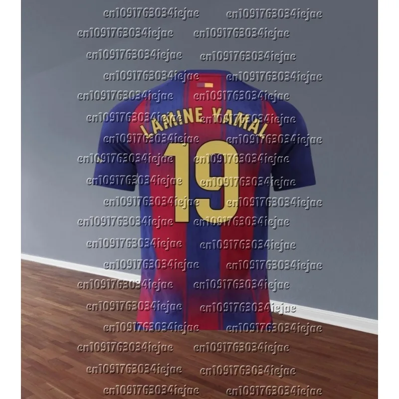 MOTO 3Ds Barcelona 25/26 Lamine Yamal Home Kit de fútbol Jersey Camiseta de fútbol de manga corta Niños jóvenes Entrenamiento al aire libre Casual