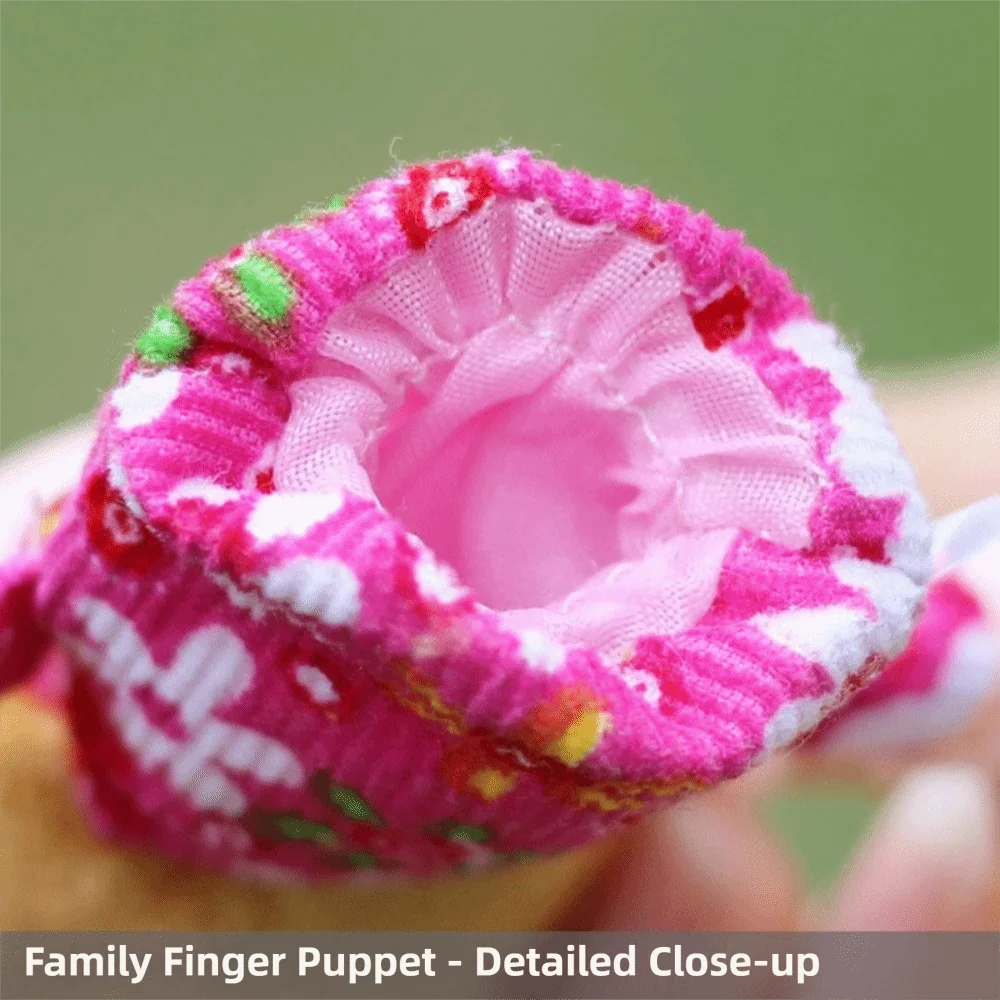 ชุดหุ่นนิ้วมือนุ่ม 6 ชิ้น ชุดของเล่นเสริมพัฒนาการ ผ้ากำมะหยี่ การ์ตูนเพื่อการศึกษาสำหรับเด็กเล็ก 1-3 ขวบ