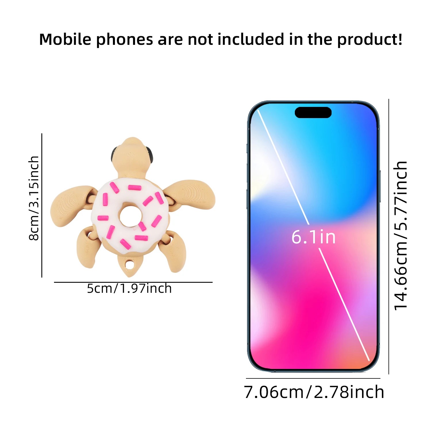 ドーナツカメ動物モデル、クリエイティブデスクトップノベルティ装飾、3Dプリントオフィス過敏性マニュアルストレスリリーフ