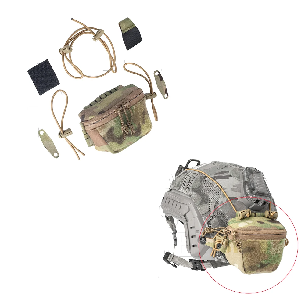 Tactical Helmet rear Storage Bag NVG weighted battery Bag Tactical Helmet Accessories