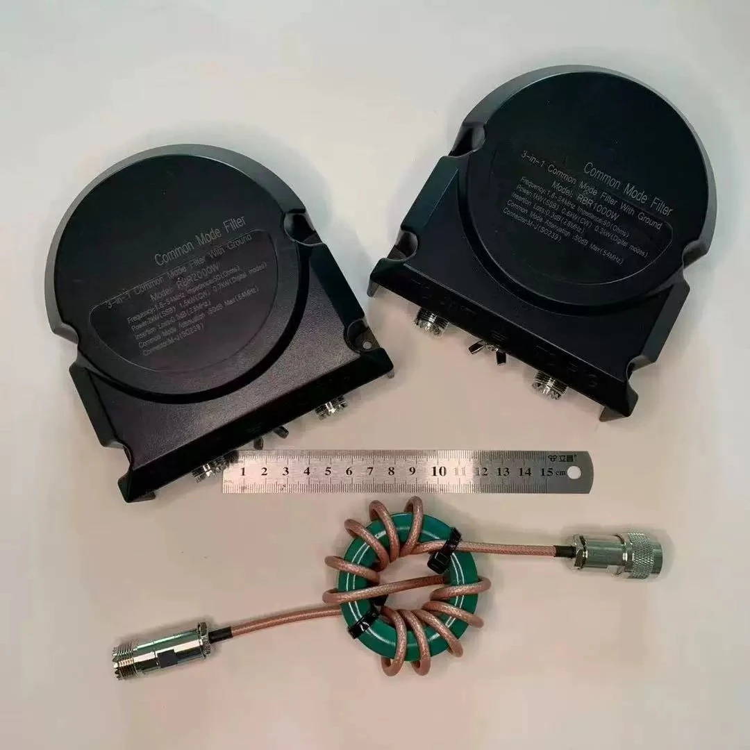 Shortwave Common Mode Filter & Choke – HF RFI Suppression Balun 1:1, Band Pass Grounding Tuning for Ham Radio