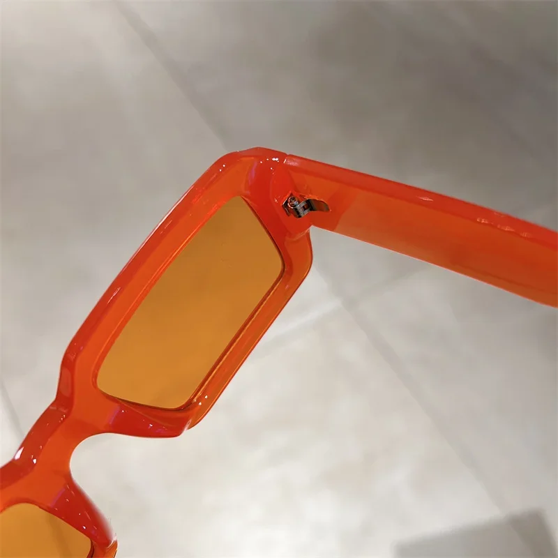 خمر مستطيل النظارات الشمسية أزياء مربع لون الحلوى ظلال النظارات العصرية الرجعية النساء العلامة التجارية تصميم UV400 نظارات شمسية