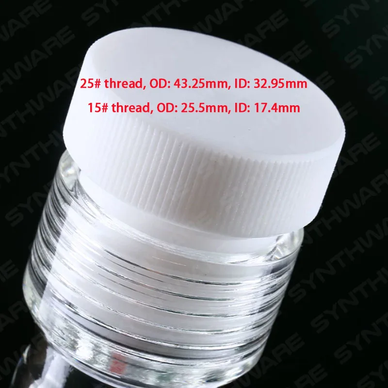 SYNTHWARE High Pressure Resistant Glass Flask Round Bottom Heavy Wall Laboratory Reaction Bottle with Internal Thread Joint