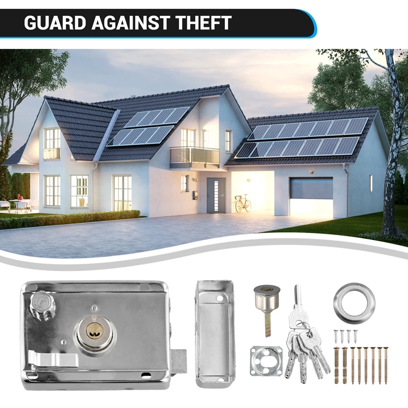 TOP Exterior Door Locks Security Anti-Theft Lock Multiple Insurance Lock Wood Gate Lock Hardware Indoor Dormitory