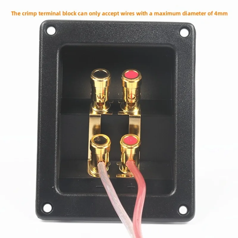 1pcs Four-Way Speaker Terminal Box HIFI Speaker Amplifier Terminal Crossover ABS Material Bi-Wire Crossover Box