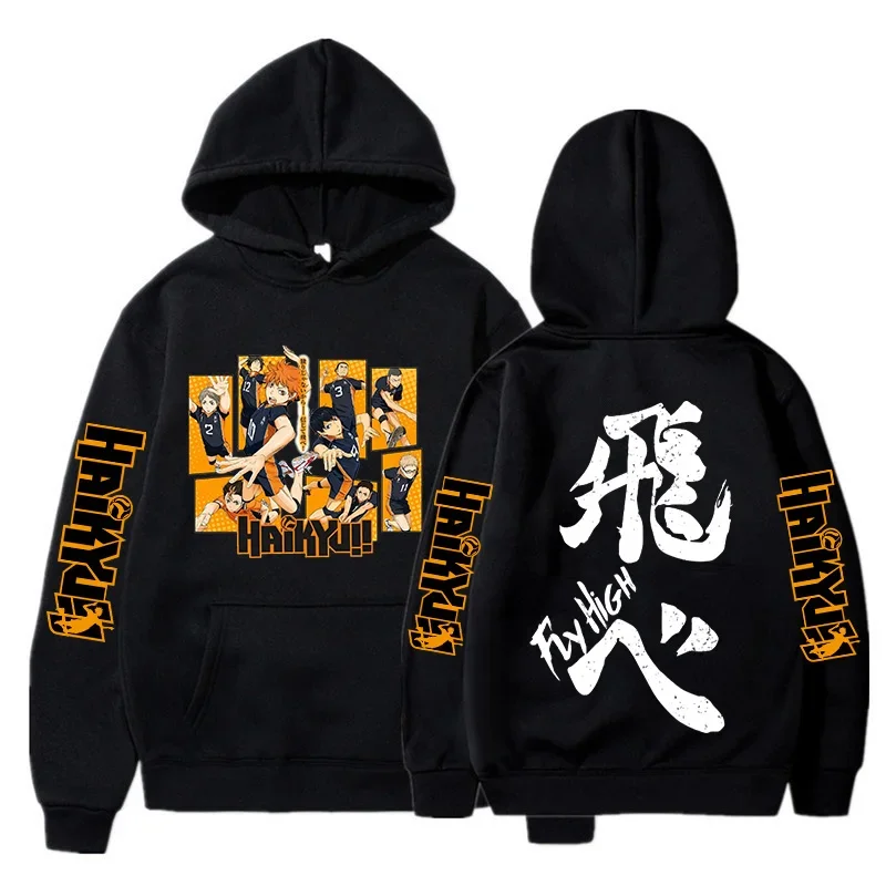 Karas uno fly hohe grafische Hoodies japanische Anime Gothic lustige Streetwear oya oya oya haikyuu koreanischen Stil Harajuku Sweatshirts