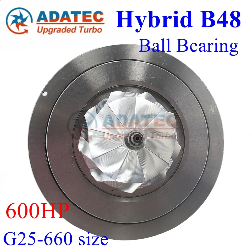 Гибридный шарикоподшипник B48 G25-660, размер 49477-02404 11657637563   49477-02400 Обновленный картридж турбины для BMW 1er 2015/09-2019/12 F
