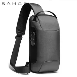 Bolso cruzado BANGE para hombre, bolsas de mensajero de hombro impermeables portátiles, bolso de pecho de viaje corto para hombre apto para iPad de 9,7 pulgadas