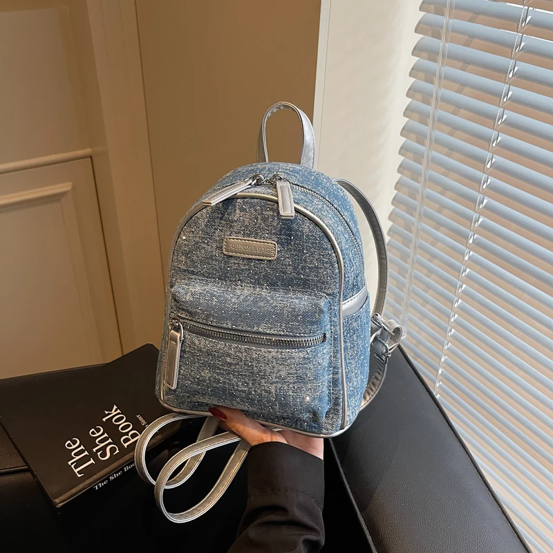 

Casual women's new trendy denim shoulder bag backpack handbag mochilas mujer ita bag рюкзак женский bags for woman 백팩 bags