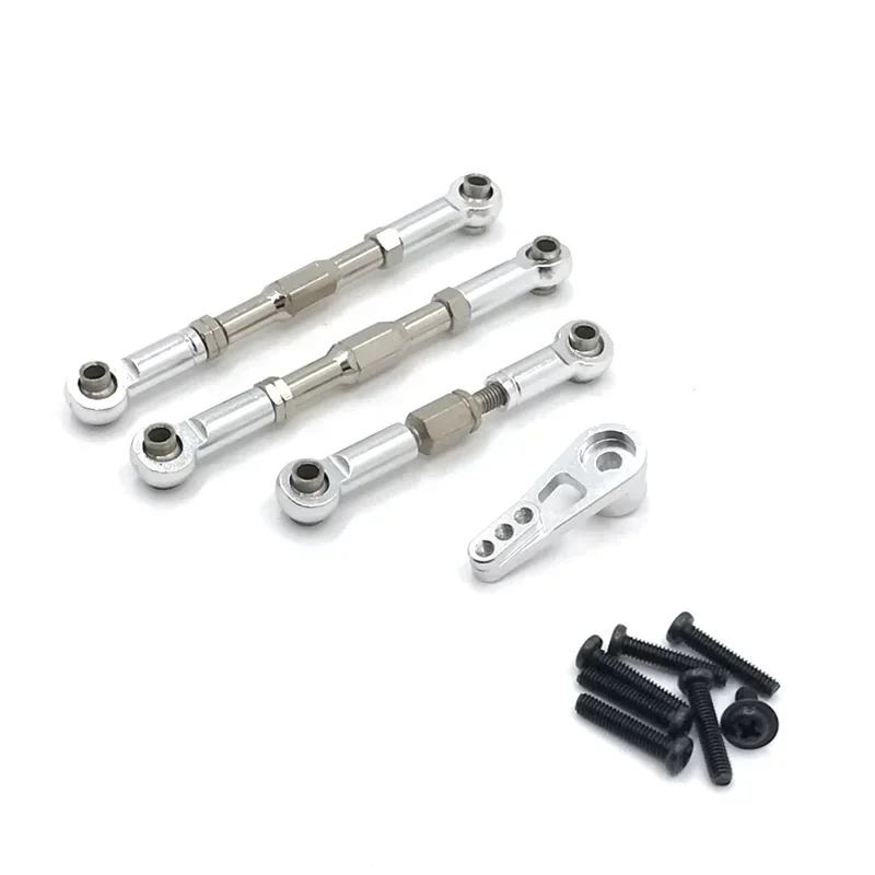 For WLtoys 104009 1/12 12401 12402-A 12403 12404 12409 Remote Control Car Parts Metal Upgrade Adjustable Rod Steering Arm