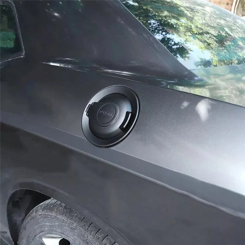 ABS Gas Tank Cap Fuel Filler Tank Cap Petrol Tank Cover Trim For Dodge Challenger 2009-2024+ Fuel Filler Cap Sequins