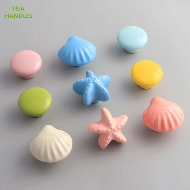 Handles Drawer Cabinet Furniture Kitchen Handles for Cabinet Knob Door Drawer Furniture Kitchen Knob Ceramics Multicolored