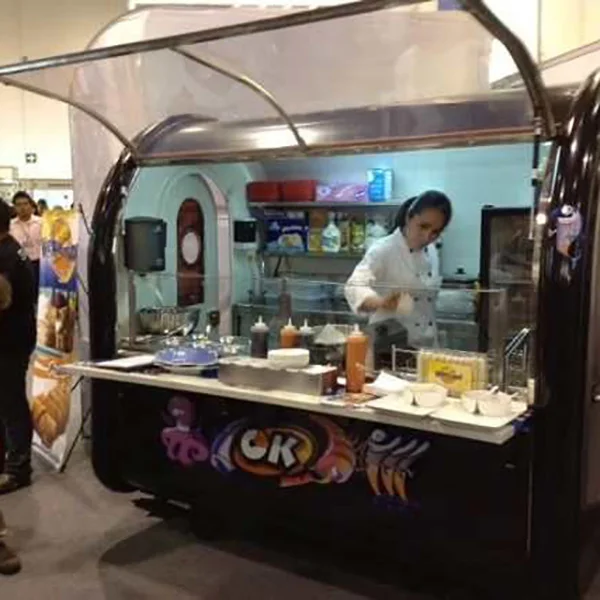 FOODLINE Customized Mobile Icecream Stainless Steel Food Trucks Fast Food Coffee Food Trailer for Sale in China