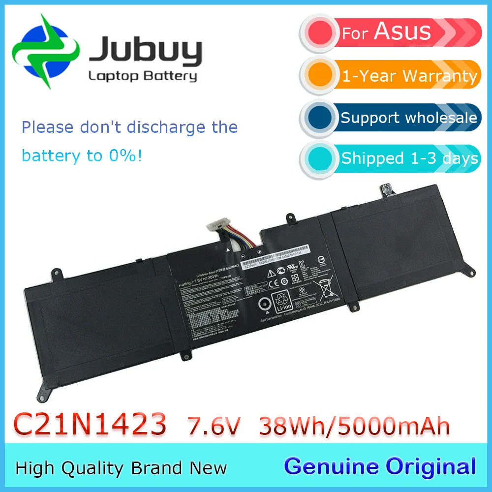 C21N1423 7.6V 38Wh Original Laptop Battery for Asus F302LA F302LJ F302UA R301LA R301LJ R301UA