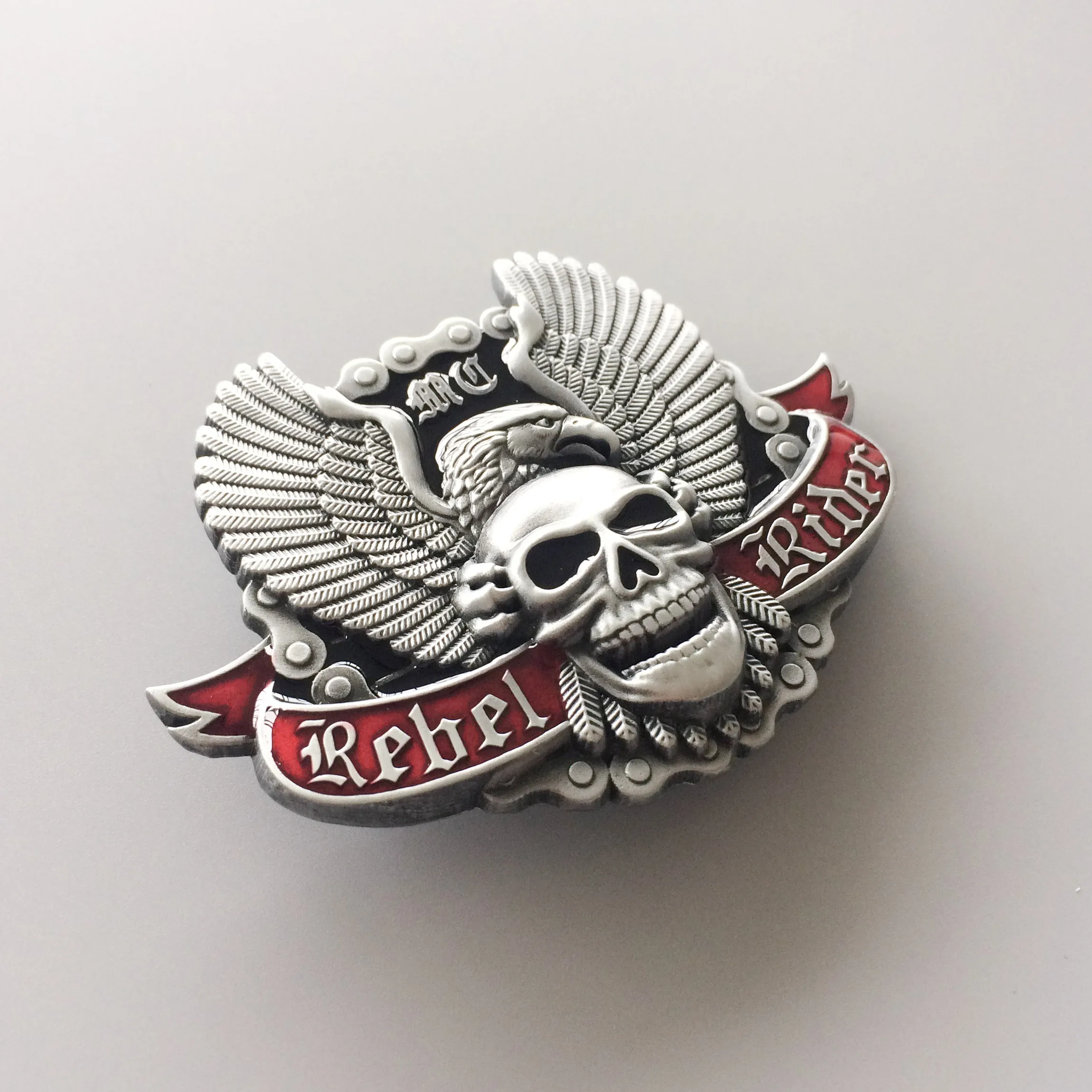 NVintage Style Western Rider Enamel Wings Skull Belt Buckle Gurtelschnalle Boucle de ceinture also Stock in US BUCKLE-SK032