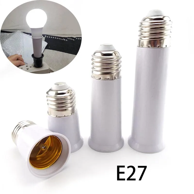 65mm 95mm 120mm Bulb Adapter E27 to E27 Extender LED Lamp Light Base Socket Extension Converter Connector CFL Light Bulb Adapter