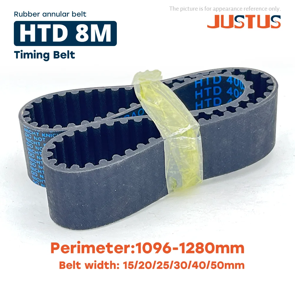 

HTD 8M High Torque Rubber Synchronous Belt Has A Circumference Of 1096mm-1280mmmm Width of 15/20/25/30/40/50mm Timing Belt