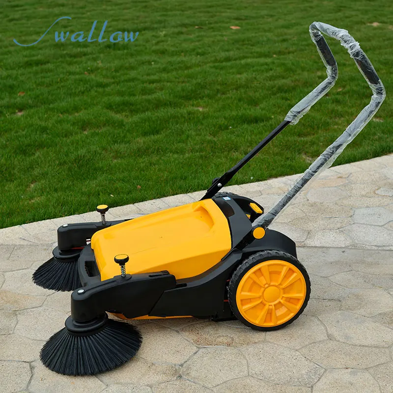Street Cleaner 55L 70L 80L Unpowered Push Sweeper Large Capacity Road Outdoor Ride on Floor Sweeper
