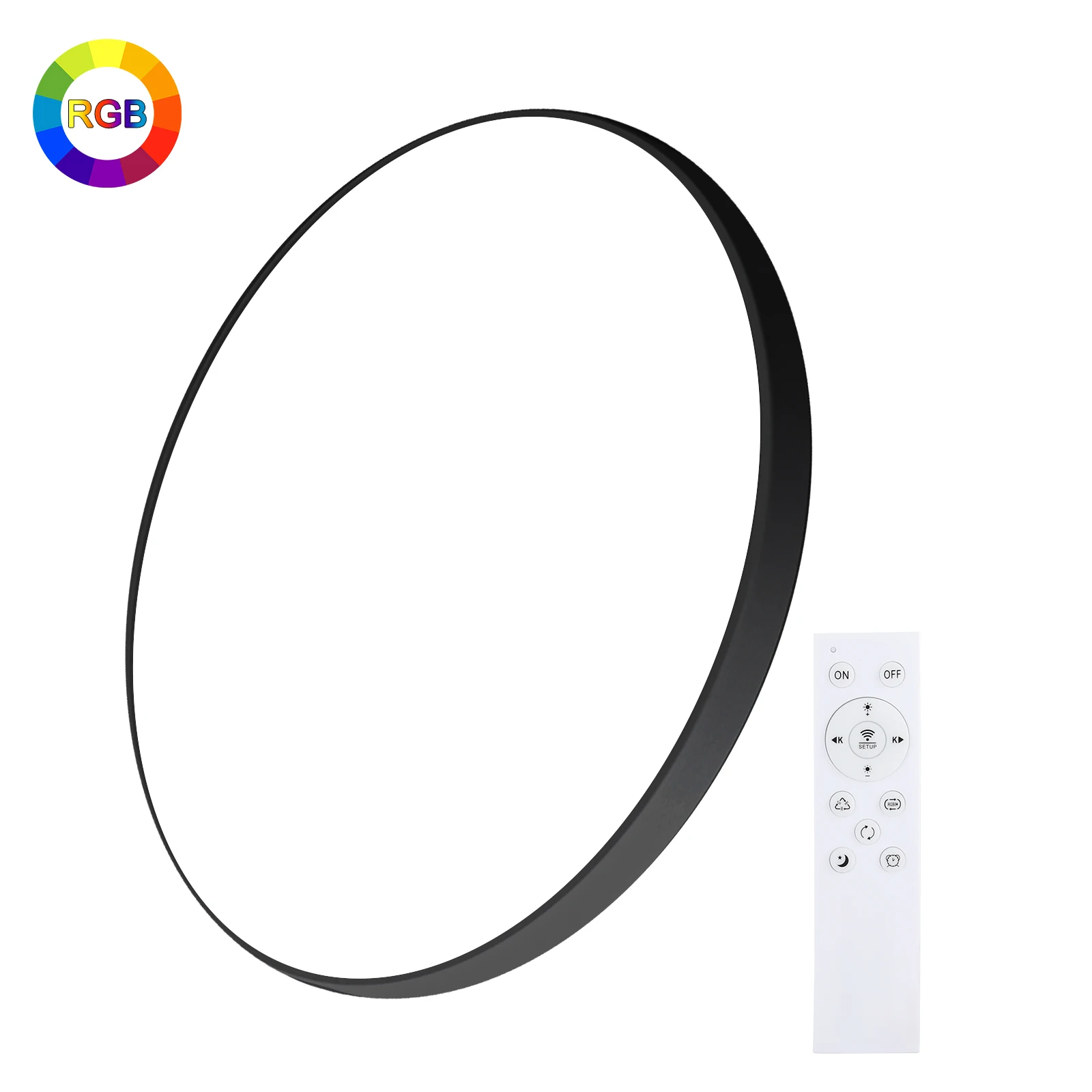 24W LED-Deckenleuchte Ø30cm RGB Dimmbar mit Fernbedienung & App-Steuerung, 2400LM Smart-Lampe 16M Farben für Schlafzimmer Wohnzimmer