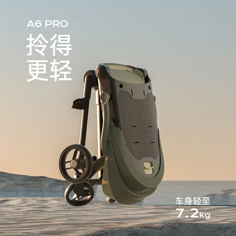 Portable Folding Baby Stroller Lightweight Aluminum Alloy Frame & Foldable Infant Stroller with Large Sleep Shade