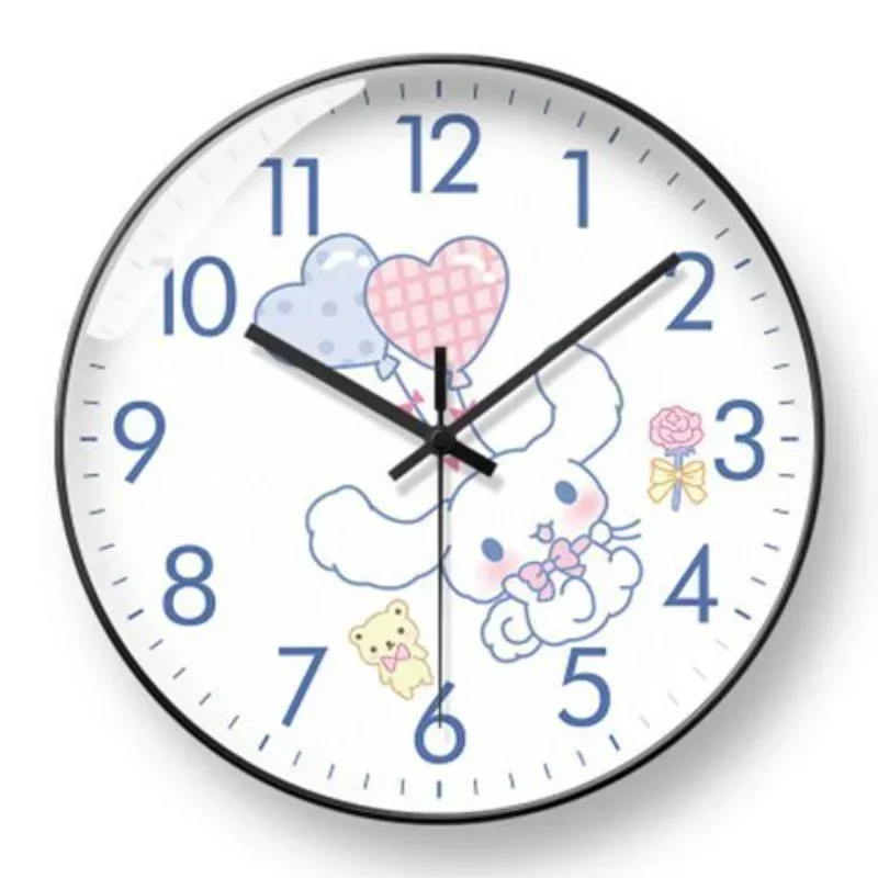 Cinnamoroll Quartz Clock Wall Clock Girls School Boys Princess Room Kawaii Clock Home Bedroom Children's Room Mute anime figure