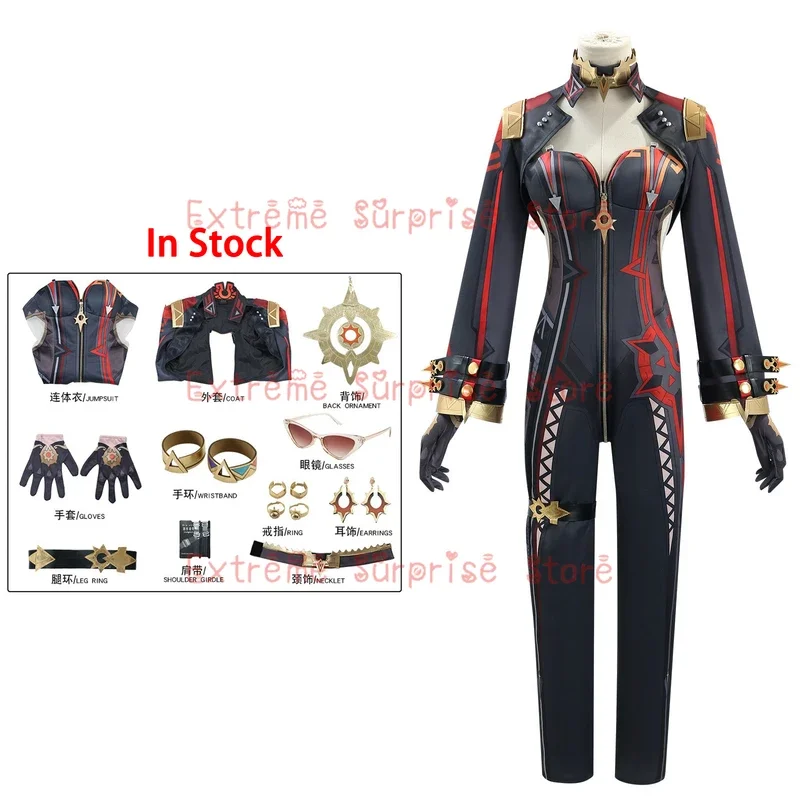 SN55In Stock Mavuika Costume Cosplay Set completi Genshin Impact Gioco Mavuika Parrucca Cosplay Scarpe Abiti Anime Cosplay $ 5Q @ 1