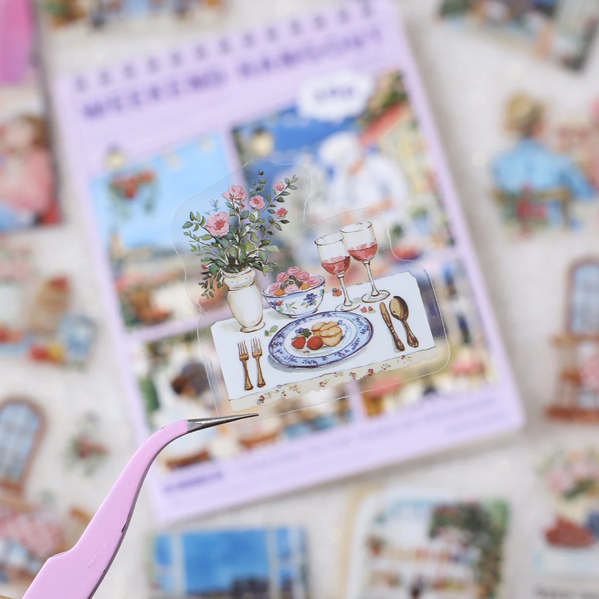 30PCS PET Decoractive Material Sticker Pre-Cut Journaling Sticker Scrapbook Kit Junk Journal Supplies Aesthetic Crafts Stickers image 3