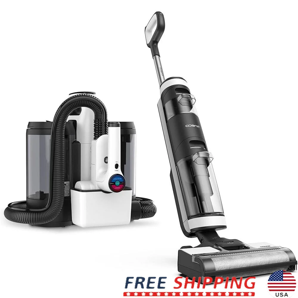 Cordless Wet Dry Vacuum Cleaner Hardwood Floor Cleaner Automatic Sensor Lightweight Self-Propelled Carpet Spot Removal Quick Dry