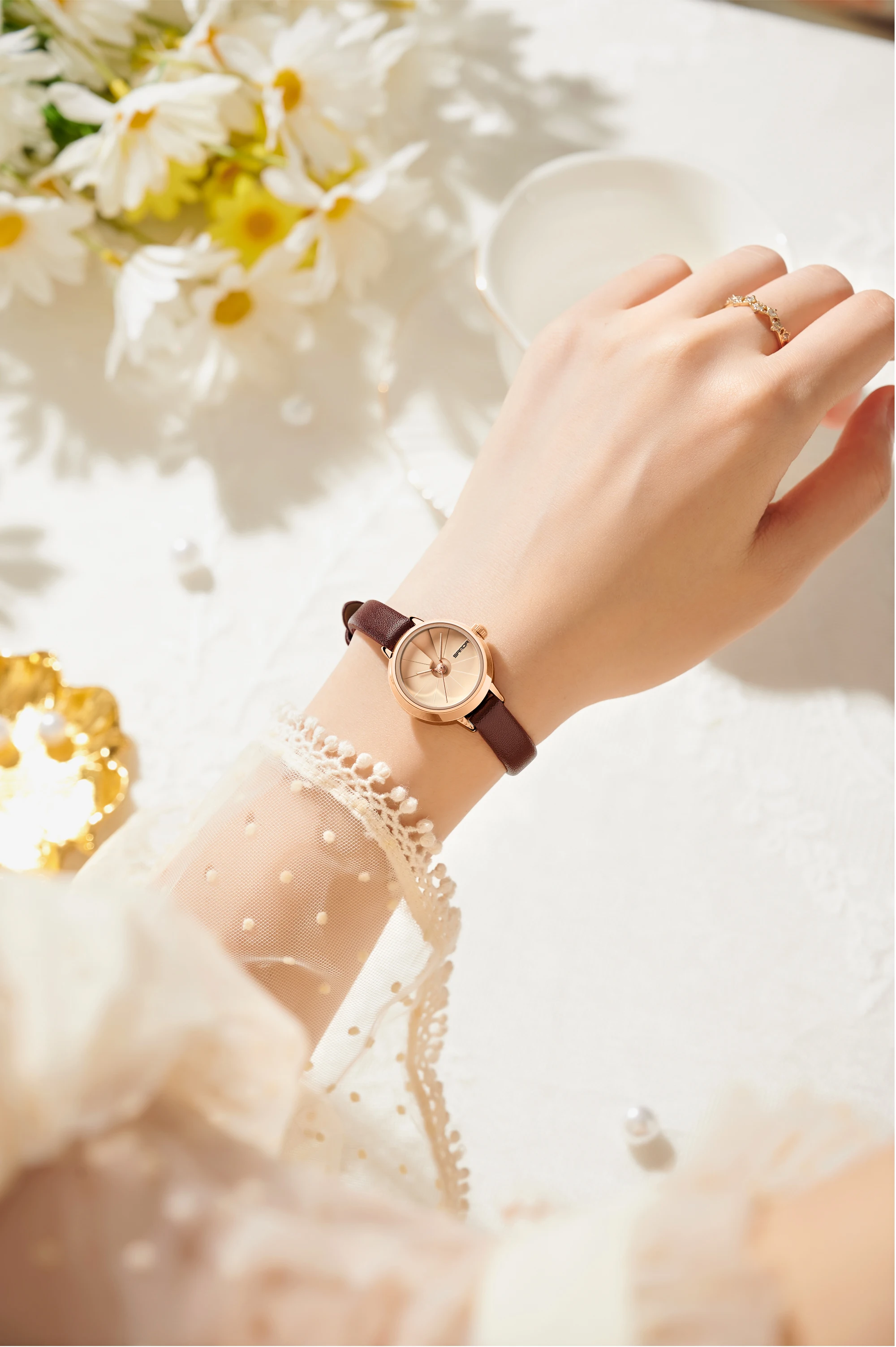 SANDA Top Brand Women Watches Fashion Ladies Bracelet silvery Mesh Strap Luxury Casual Quartz Wristwatch Relogio Feminino 1113