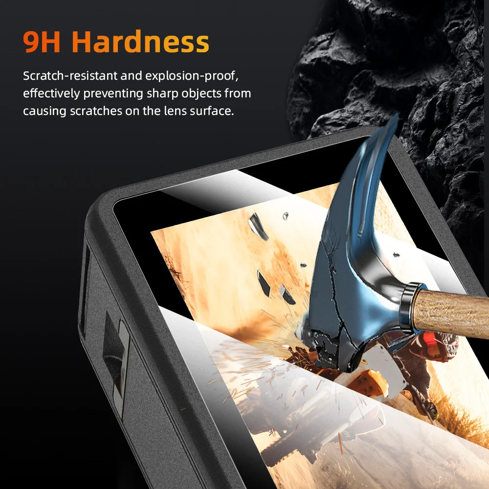 ل DJI OSMO Action 4 9H واقي للشاشة الزجاج المقسى فيلم 2.5D تغطية مجموعة واقية المضادة للخدش 9H ملحقات الكاميرا